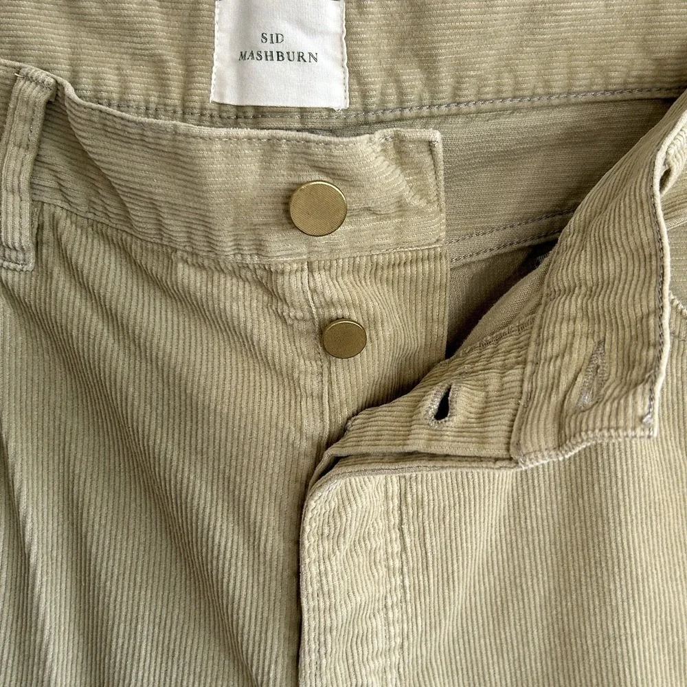 Sid Mashburn Corduroy Pants Men 40X32 Button Fly Straight Leg Mid Rise Beige Tan
